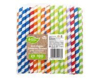 Opakowanie Rurki słomki pap. Bubble Tea kolorowe 100szt