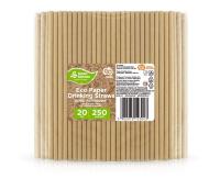 Opakowanie Rurki słomki papierowe brązowe 6x200mm 250szt