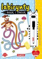 Rysuję i zmazuję. Labirynty. Autor: Katarzyna Salamon. SmakLiter.pl Okładka książki Rysuję i zmazuję. Labirynty