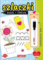 Rysuję i zmazuję. Szlaczki. Autor: Katarzyna Salamon. SmakLiter.pl Okładka książki Rysuję i zmazuję. Szlaczki