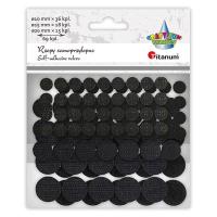 Opakowanie Rzepy samoprzylepne okrągłe czarne 69kpl