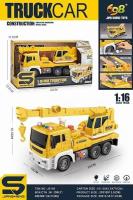 Opakowanie Samochód ciężarowy z dźwigiem światło dźwięk 1:16