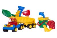 Opakowanie Samochód z naczepą z wiaderkiem zamek