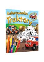 Samochodzik Franek. Kolorowanka. Traktory. Autor: Wojciech Górski. SmakLiter.pl Okładka książki Samochodzik Franek. Kolorowanka. Traktory