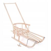 Opakowanie Sanki drewniane z pchaczem oparcie + sznurek