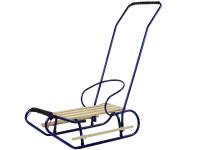 Opakowanie Sanki metalowe z pchaczem i parciem niebieskie