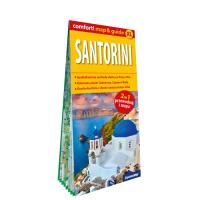 Santorini laminowany map&guide 2w1 przewodnik i mapa. Autor: Jabłoński Piotr. SmakLiter.pl Okładka książki Santorini laminowany map&guide 2w1 przewodnik i mapa