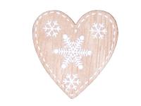 Opakowanie Serce naturalne dekoracja drewniana 4cm 12szt