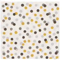 Opakowanie Serwertki Confetti złoto-czarne 33x33cm 20szt