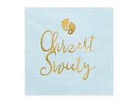 Opakowanie Serwetki Chrzest jasny niebieski 33x33cm 12szt