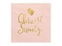 Opakowanie Serwetki Chrzest jasny różowy 33x33cm 12szt