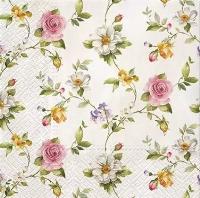 Opakowanie Serwetki Delikatne róże 33x33cm 20szt