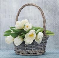 Opakowanie Serwetki Koszyczek z tulipanami 33x33cm 20szt