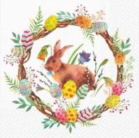 Opakowanie Serwetki Królik z wianuszkiem 33x33cm 20szt