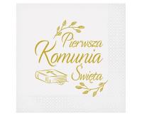 Opakowanie Serwetki Pierwsza Komunia biblia 33x33cm 20szt