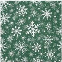 Opakowanie Serwetki Płatki śniegu zielone 33x33cm 20szt