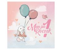 Opakowanie Serwetki  Roczek - Króliczek 33x33cm 20szt