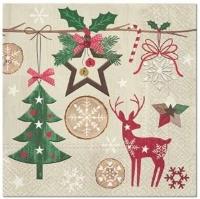 Opakowanie Serwetki Rustykalne święta 33x33cm 20szt