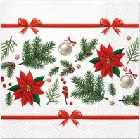 Opakowanie Serwetki Świąteczna gwiazda betlejemska 33x33cm