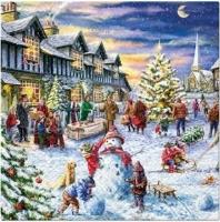 Opakowanie Serwetki Świąteczny targ 33x33cm 20szt