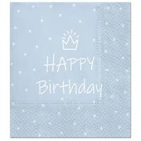 Opakowanie Serwetki Urodziny niebieskie 33x33cm 20szt
