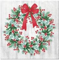 Opakowanie Serwetki Wianek z jarzębiną 33x33cm 20szt