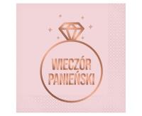Opakowanie Serwetki Wieczór Panieński różowe 33x33cm 20szt.