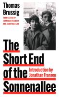 SHORT END OF SONNEN. Autor: Brussig Thomas. SmakLiter.pl Okładka książki SHORT END OF SONNEN