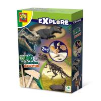 Skamielina dinozaura 2w1 T-rex. Wydawca: SES Creative. SmakLiter.pl Opakowanie Skamielina dinozaura 2w1 T-rex