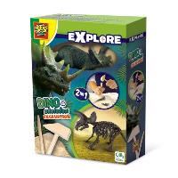 Skamielina dinozaura 2w1 Triceratops. Wydawca: SES Creative. SmakLiter.pl Opakowanie Skamielina dinozaura 2w1 Triceratops