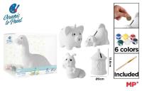 Opakowanie Skarbonka do pomalowania z farbami MIX