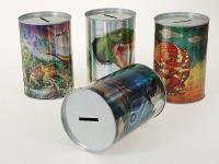 Opakowanie Skarbonka metalowa Dinozaury MIX