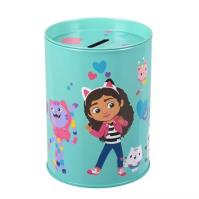 Opakowanie Skarbonka metalowa okrągła Koci Domek Gabby