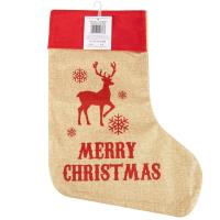 Opakowanie Skarpeta świąteczna jutowa z nadrukiem