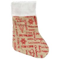 Opakowanie Skarpeta świąteczna jutowa z pluszem