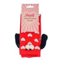 Opakowanie Skarpetki z magnetycznymi łapkami. Czerwone