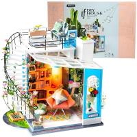 Opakowanie Składany Drewniany Model 3D - Pokój na Poddaszu