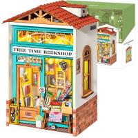 Opakowanie Składany Drewniany Model LED Księgarnia