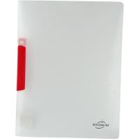 Skoroszyt z klipem A4 czerwony. Wydawca: Titanum. SmakLiter.pl Opakowanie Skoroszyt z klipem A4 czerwony