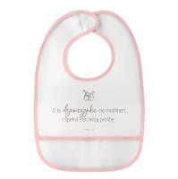 Śliniak różowy - O tę dziewczynkę się modliłam. Wydawca: Szaron. SmakLiter.pl Opakowanie Śliniak różowy - O tę dziewczynkę się modliłam