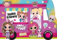 Słodkie królewny. Kolorowanka z wykrojnika. Autor: Katarzyna Maćkowiak. SmakLiter.pl Okładka książki Słodkie królewny. Kolorowanka z wykrojnika