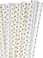 Opakowanie Słomki papierowe metaliczne jumbo 10mm 8szt