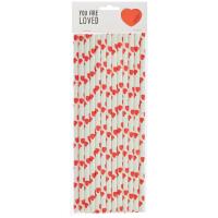 Słomki papierowe serduszka 12szt. Wydawca: ARPEX. SmakLiter.pl Opakowanie Słomki papierowe serduszka 12szt
