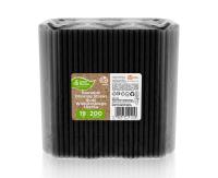 Opakowanie Słomki wielokrotnego użytku czarne 200szt