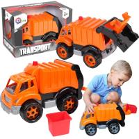 Śmieciarka z koszem i ruchomą pokrywą. Wydawca: Technok. SmakLiter.pl Opakowanie Śmieciarka z koszem i ruchomą pokrywą