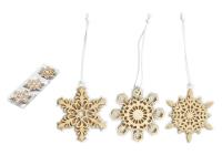 Opakowanie Śnieżyka zawieszka drewniana 5,5cm 6szt