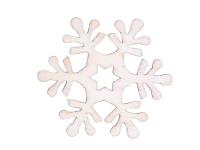 Opakowanie Śnieżynka naturalna dekoracja drewniana 4cm 12szt