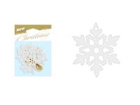 Opakowanie Śnieżynka zawieszka drewniana biała 4,5cm 12szt