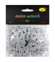 Śnieżynki z pianki brokatowej srebrne ok 30szt. Wydawca: Galeria Hobby. SmakLiter.pl Opakowanie Śnieżynki z pianki brokatowej srebrne ok 30szt