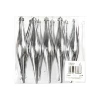 Opakowanie Sople w PVC srebrne 15cm 10szt